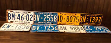 Lot Of 8 Vintage Maryland License Plates From 1964-1971 In A Row picture