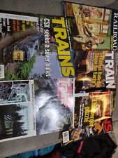 4 Trains Magazines & 1 Railroad History Magazine. picture
