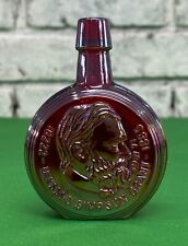 Vintage Wheaton Glass Red Bottle Decanter 18th U.S. President Ulysses S. Grant picture