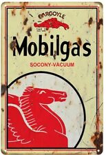 GARGOYLE MOBILGAS MOBIL SOCONY - VACUUM OIL COMPANY 12”x8” METAL SIGN - MOBILOIL picture
