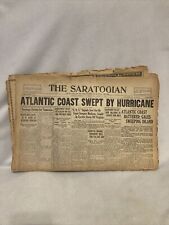 August 23,1933 The Saratogian Newspaper “Atlantic Coast Hurricane” *RARE* picture