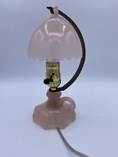 Houzex Art Deco Glass Table Lamp With Shade Pink Glossy picture