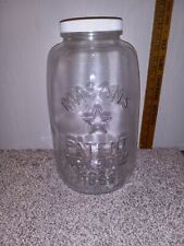 Vintage 2.5 gallon Large Mason's jar Patent Nov 30TH 1858 Star Eagle  w/ lid picture