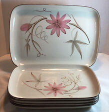 Platter, Winfield Passion Flower True Porcelain  And 4 Oversized Plates Vintage picture