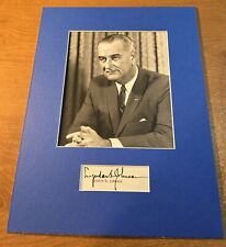 President Lyndon B. Johnson Vintage Hand Signed Autograph - Matted w/Color Photo picture