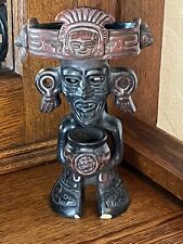 Vintage Aztec Figurine Huehueteotl Brazier Fire Pot picture