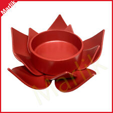 Ikea AROMATISK Decorative Candle/Tealight Holder LOTUS, Metal, Red, NEW picture
