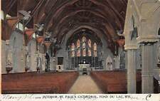 Interior of St. Paul's Cathedral, Fond Du Lac, Wis., Early Postcard, Unused  picture