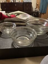 Vintage  Clear Glass Nesting Mixing Bowl Set Of 3 picture