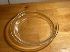 Vintage PYREX 209 Clear Glass Pie Plate ($ Logo) W/ LARGE SCRATCH picture