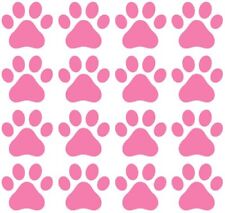 Dog Paw Prints - Vinyl Decals for Walls, (Light Pink, 16 Paws) | Each Paw is 2.5 picture