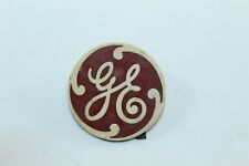 Vintage G.E. Advertising Product Badge White / Maroon  picture