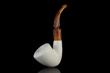 Classic Meerschaum Pipe Smooth hand carved Smoking tobacco w case MD-176 picture