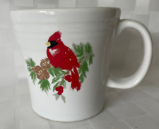 RETIRED Fiesta HOLIDAY CARDINAL Red Bird CHRISTMAS Tapered 15oz Mug BELK EXCL. picture