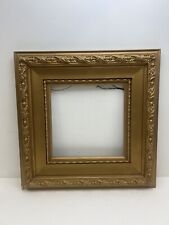 Antique Picture Frame gold wood vintage ornate gesso FITS 14 x 14 LARGE layered picture
