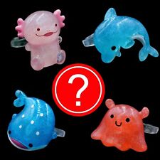 Blind Box Japan Axolotl Dolphin Whale Resin Ring Figure Acrylic Miniature Toy picture