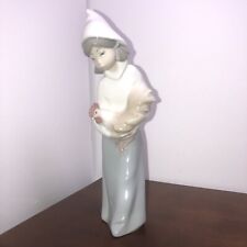 Lladro Figurine Farm Girl Holding Chicken Rooster Retired #677 Vintage Mint picture