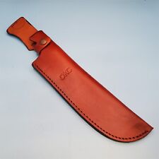 Ontario fixed blade Knife Sheath Brown Leather Machete Bowie Case 15