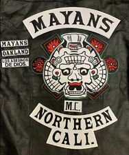 SOA Mayans Northern Cali MC Biker Jacket Vest BACK PATCH [7PC BLACK TEXT] picture