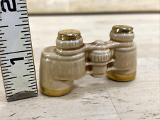 MINIATURE mini Binocular Saltshaker Ceramic Hand Painted Vintage picture