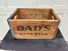 Vintage 1950’s DAD’S Root Beer Wooden Soda Bottle Crate Columbus Ohio picture