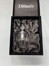 Vtg Dillard's Lead Crystal Perfume Atomizer Bottle w/Stopper & Funnel Box 3.5