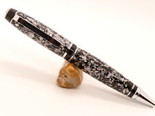 Beautiful Hand turned Handmade Cigar Style Pen Resin with embedded Silver Flakes picture