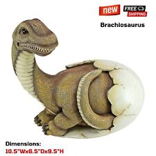 Prehistoric Baby Brachiosaurus Dinosaur Egg Hatchling Statue Jurassic Garden picture