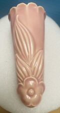 Vintage Art Deco Pottery Wall Base McCoy Rose Pink 7-in picture