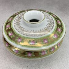 Antique Porcelain Vanity Hair Receiver Gold & Rose by Imperial China of Austria picture