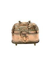 Copper Domed Lidded Box French Country Home Vintage Decor picture