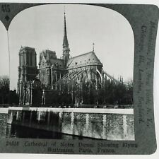 Notre Dame Cathedral Paris Stereoview 1920s Flying Buttress France Church A2521 picture