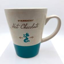 2010 Starbucks White & Blue Siren Mermaid Hot Chocolate Coffee Mug Cup 15 oz picture