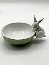 Lladro small bowl with Bunny peeking over the rim Retiered, Perfect for Easter picture