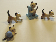 Retired HAGAN RENAKER Ceramic Figurine Siamese Kittens Set of 3 ~ 1.5