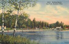 Brainerd Minnesota~Lum Park~Bathing Beach~Platform~1938 Postcard picture