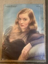 VERONICA LAKE original color portrait SUNDAY NEWS 4/6/41 OLD HOLLYWOOD 10.5x14.5 picture