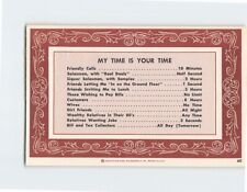 Postcard My Time Is Your Time with Art Print picture
