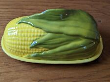 VINTAGE SHAWNEE POTTERY CORN KING Covered Butter Dish Circa 1946 - 1954 picture