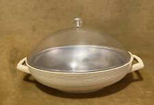 Thermo Temp Raffiaware Covered Hostess Serving Bowl With Aluminum Liner Vintage picture