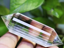 24 Sides Natural Clear Quartz CRYSTAL Point Wand VOGEL STYLE Double Terminated picture