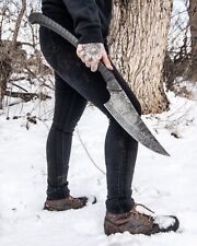 Handmade Forged 25 inch Carbon Steel Machete / Battle Ready sword / with sheath picture