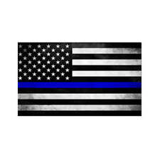 Thin Blue Line American Flag Magnet picture