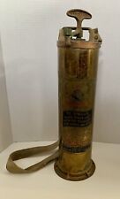 Antique “The Captain” Fyr-Fyter Fire Extinguisher Empty 20” Copper & Brass picture