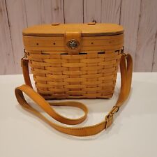 Longaberger Shoulder Purse Basket with Liner and Cloth Protector Year 1999 picture