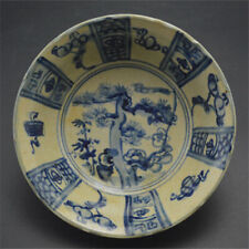 CHINESE OLD MARKED BLUE AND WHITE PINE TREE PATTERN PORCELAIN BOWL picture
