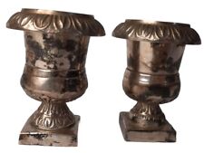 Silver Plated Urn Shaped Salt And Pepper Shakers picture
