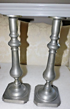 RARE 15 1/2 PR WILLIAMSBURG  STYLE  PEWTER HARVIN /VA METALCRAFTERS CANDLESTICKS picture
