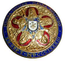 1883 Enamled Commemorative Pin SUPER RARE 200th Anniversary Saving Vienna 2.5
