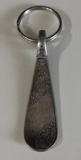 Silver Plate Key Fob And Key Ring. picture